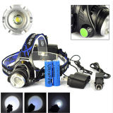 High Quality 3 Mode Xml-T6 Waterproof 2000 Lumen LED Rechargeable Headlamp Headlight Head Lamp (568D)