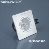 3W LED Spotlight with Dia 93*93*51mm Hole Size 80*80mm (KJS0060380-L/S)