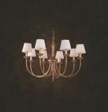 Copper Pendant Light with Fabric Shade (N10027-8)