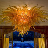 Yellow Blown Glass Ceiling Chandelier with LED Bubls (BGC20162)