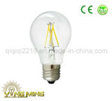 A55 120V E26 Brass Base Dimmable Clear LED Light Bulb