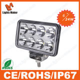 Hot Sale! 24W LED Work Light Offroad LED Driving Light 4X4 LED Headlight 24W LED Roof Light for Cars ATV SUV Boat