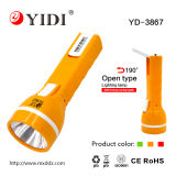 Rechargeable LED ABS Torch Flashlight