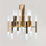 Very Contemporary Special Gold LED Hanging Lamp Chandelier in Dia