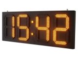 Yellow Color Outdoor Time LED Sign Display