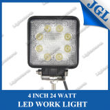 24W Square 4 Inch LED Work Light for off Road/Boat/ATV