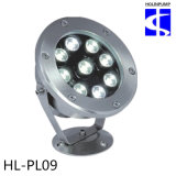 Fountain 12X3w RGB Full Color Marine LED Pool Light, High Quality IP68 Stainless Steel LED Underwater Light (HL-PL09)