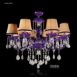 High quality modern fabric shade crystal chandelier for indoor