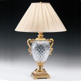 Solid Brass Trophy Cut Crystal Table Lamps Decorative Desk Lamps