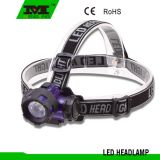 1W 60 Lumens LED Sports Plastic Headlamp with 3xaaa Battery (8744)