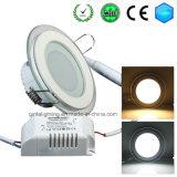 6W Glass Round LED Ceiling Panel Down Light