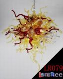 Red and Yellow Hanging LED Chandelier Classical Style Art Lamp