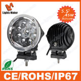 Auto Parts 45W Round LED Work Lights for Tractor, Forklift, off-Road, ATV, Excavator, Equipment