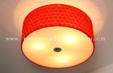 Modern Hotel Project Red Fabric Shade Ceiling Light