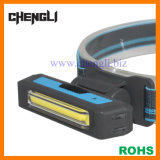 Chengli 100lumens USB COB White LED Headlamp with Rechargeable Lithium Polymer Battery (LA1228)