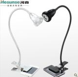Jz002 220V 3 LED Bulb Reading Desk Lamp/ Table Lamp with Clip 1.9m Long Plug