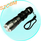 Portable Aluminum CREE Q3 LED 3 Mode Zoom Flashlight