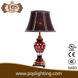 Chinese Design Red Glass Table Lamp with Black Shade (P1021TL)