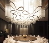 Decorative Flower Iron and Glass Chandelier Project Lighting (KAM1201)