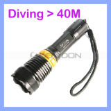 100m Diving Underwater 800lm CREE Q5 LED Flashlight Rechargeable Light