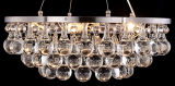 Chandelier with Murano Pear-Shape Glass Droplets