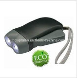 Hand Squeeze Promotion LED Flashlight with Strap