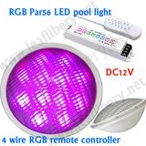 18W LED PAR56 with RF3600 RGB Controller, IP68 Waterproof, DC12V