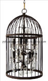 8 Light Bird Cage Iron with Crystal Chandelier Lamp (HBC-9017)