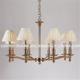Antique Iron Chandelier Lamp with Fabric Shade (SL2015-8)