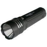 Plastic Black 1W LED 110-220V Rechargeable Flashlight (YG-1300)