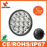 Lml-0336 36W Truck LED Light 6'' Epistar LED Truck Light Round LED Work Fog Light Super Waterproof Truck Car Work Light
