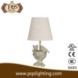 Double Bird and Net Polyresin Mini Table Lamp