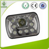 7 Inch Rectangle 55W High/Low Beam LED Work Light with DRL