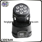 7PCS 4 in 1 China Rbgw Color Mini LED Moving Head Wash Stage Light