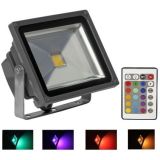 Outdoor Waterproof RGB Color LED Flood Light with Remote