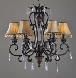 Fashion Iron Chandelier with Fabric Decoration Home Lamp Cm001-6b