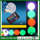 3W RGB SMD5050 LED Bulb E27 16colors Changing Light Plastic Bulb