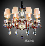 Classical Antique Crystal Chandelier with Lamp Shade (CH8077-8)