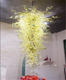 Yellow Decoration Glass Chandelier for Hone