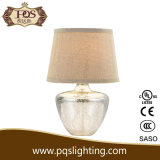 Fabric Lamp Shade American Silver Glass Table Lamp