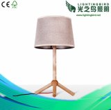 Simple Modern Home Reading Wood Table Lamp with Fabric Shade (LBMT-YZ)