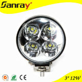 12W Round Flood Beam LED Work Light for Offroad