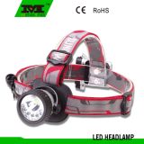1 Watt LED+3 White LED+2 Red LED Plastic Mining Light (8742)
