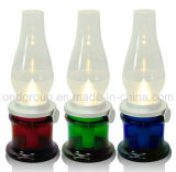 Blowing Control Modern Kerosene Oil Lamp for Bedroom with Glass Shade