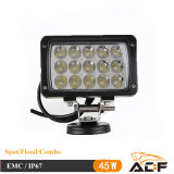 CREE 45W Square LED Work Light for Motorcycle Offroad 4X4 Jeep ATV SUV