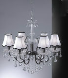 White Crystal Lampshade Lighting Chandelier Lamp