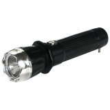 Super Bright Black LED Rechargeable Flashlight (JK-5080)
