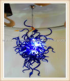 Blue Blow Glass Chandelier Light for Bar Decoration