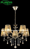 New Design Gold Lampshade Crystal Chandelier (d-9318/5)
