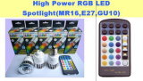 RGB LED Spot light E27 / GU10 Base (JDRE27(RGB))